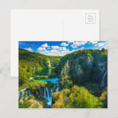 Elegant waterfall schilderachtig, Kroatië Briefkaart (Voorkant / Achterkant)