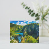 Elegant waterfall schilderachtig, Kroatië Briefkaart (Staand voorkant)