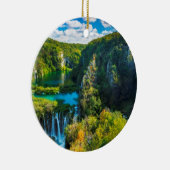 Elegant waterfall schilderachtig, Kroatië Keramisch Ornament (Rechts)