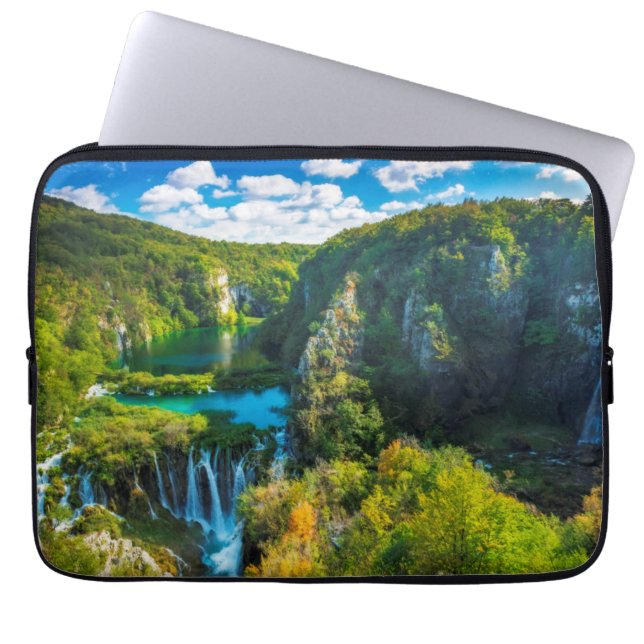 Elegant waterfall schilderachtig, Kroatië Laptop Sleeve (Voorkant)