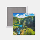 Elegant waterfall schilderachtig, Kroatië Magneet (Voorkant / Achterkant)