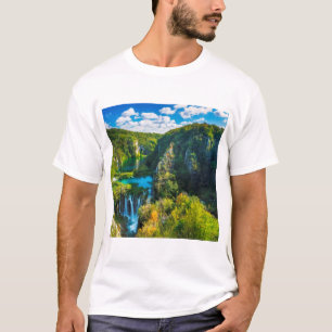 Elegant waterfall schilderachtig, Kroatië T-shirt