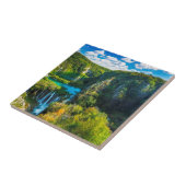 Elegant waterfall schilderachtig, Kroatië Tegeltje (Zijkant)