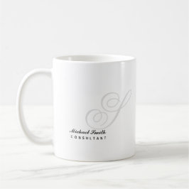 Elegant Watermark Monogram Koffiemok