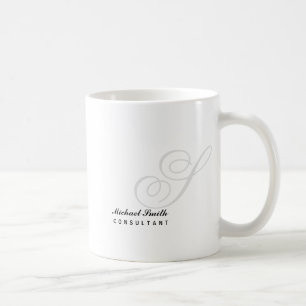 Elegant Watermark Monogram Koffiemok
