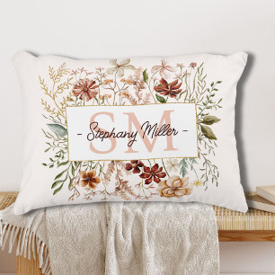 Elegant Watermerk Herfst Bloemen Bloemstuk Accent Kussen