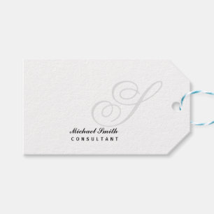 Elegant Watermerk Monogram Cadeaulabel