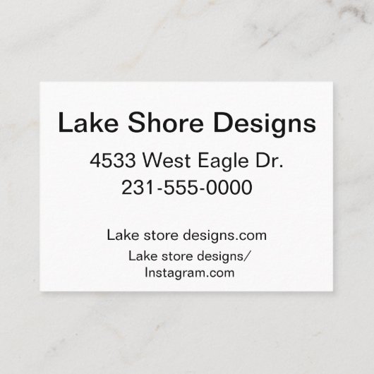 Elegant waterpatroon aan de oever van het meer visitekaartje (Achterkant)