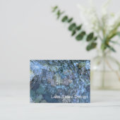 Elegant waterpatroon aan de oever van het meer visitekaartje (Staand voorkant)