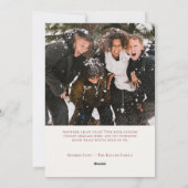 Elegant Waterverf 2 Foto met Kerstmis Blush Feestdagenkaart (Achterkant)