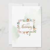 Elegant Waterverf 50ste Jubileum voor bruiloft Kaart (Achterkant)