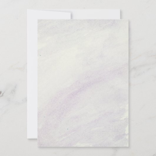 Elegant Waterverf aangepaste bruiloft Kaart (Achterkant)