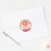 Elegant Waterverf aardbei Jam Classic Round S Ronde Sticker (Envelop)