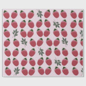 Elegant Waterverf Aardbeien inpakpapier (Vlak)