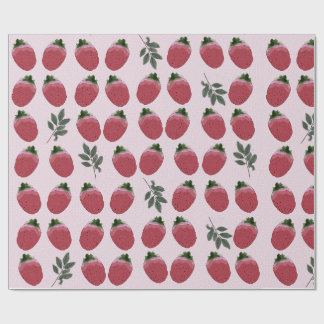 Elegant Waterverf Aardbeien inpakpapier