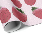 Elegant Waterverf Aardbeien inpakpapier (Rol Hoek)