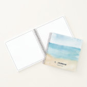 Elegant Waterverf Abstract Patroon Gepersonaliseer Notitieboek (Binnen)