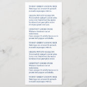 Elegant Waterverf Anchor Nautical Name Navy Blue Menu (Achterkant)