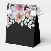 Elegant Waterverf Anemone Flowers Weddenschap voor Bedankdoosjes (Achterkant)