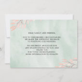 Elegant Waterverf Anthurium verander de datumkaart Save The Date (Achterkant)