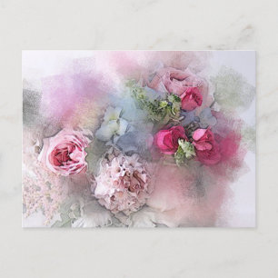Elegant Waterverf Art Moderne Rozen Flowers Floral Briefkaart