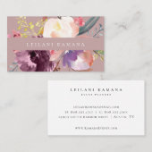 Elegant Waterverf Artsy Floral Visitekaartje (Voorkant / Achterkant)