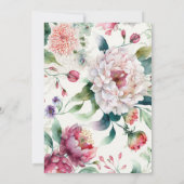 Elegant waterverf asian boho floral baby shower kaart (Achterkant)