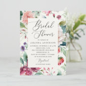 Elegant waterverf asian boho floral vrijgezellenfe kaart (Staand voorkant)