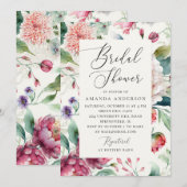 Elegant waterverf asian boho floral vrijgezellenfe kaart (Voorkant / Achterkant)