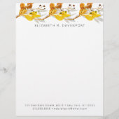 Elegant Waterverf Autumn Foliage Letterhead Briefhoofd (Voorkant)
