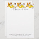 Elegant Waterverf Autumn Foliage Letterhead Briefhoofd (Voorkant / Achterkant)