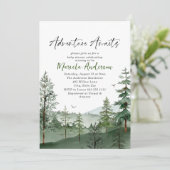 Elegant Waterverf avontuur wacht op Baby shower Kaart (Staand voorkant)