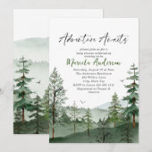 Elegant Waterverf avontuur wacht op Baby shower Kaart (Voorkant / Achterkant)