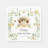 Elegant Waterverf Baby shower van mammie-naar-bije Servet (Voorkant)