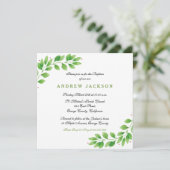 Elegant Waterverf Baptism/Christening Uitnodiging (Staand voorkant)