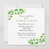 Elegant Waterverf Baptism/Christening Uitnodiging (Voorkant)