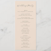 Elegant Waterverf Beach Waves Coastal Wedding Programmakaart (Achterkant)