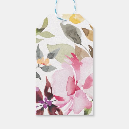 Elegant Waterverf Beauely Wedding Cadeaulabel (Achterkant)