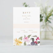 Elegant Waterverf Beauely Wedding RSVP (Staand voorkant)