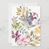 Elegant Waterverf Beauely Wedding Save The Date (Achterkant)