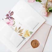 Elegant Waterverf Beauely Wedding Uitnodigingen Wikkel