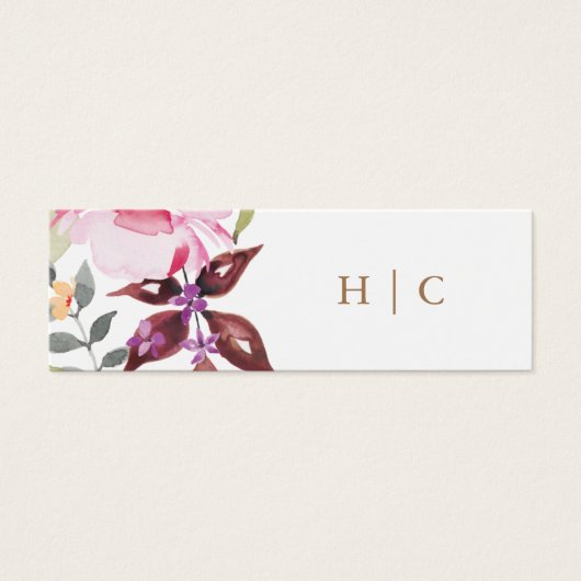 Elegant Waterverf Beauful Registry Insert Card Mini Visitekaartjes (Voorkant)
