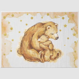 Elegant waterverf Beer Tissuepapier