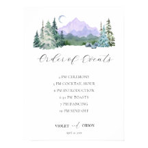 Elegant Waterverf Bergen Trouwschema