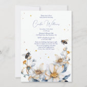 Elegant Waterverf bij bloemetjeskoppels Baby showe Kaart (Voorkant)