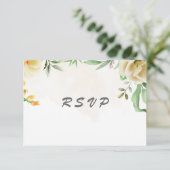 Elegant Waterverf Bird Wedding RSVP Kaartje (Staand voorkant)