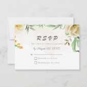 Elegant Waterverf Bird Wedding RSVP Kaartje (Achterkant)