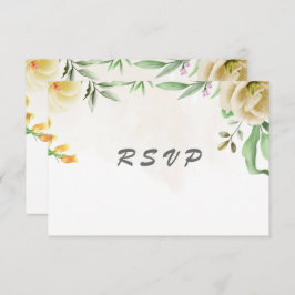 Elegant Waterverf Bird Wedding RSVP Kaartje