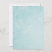 Elegant  Waterverf Blauw Bloemen Bruiloft Kaart (Achterkant)