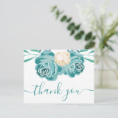 Elegant Waterverf blauw Briefkaart (Staand voorkant)